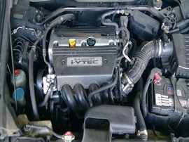 2008 HONDA ACCORD, BLACK, EX-L, 2.4, AT,A25145